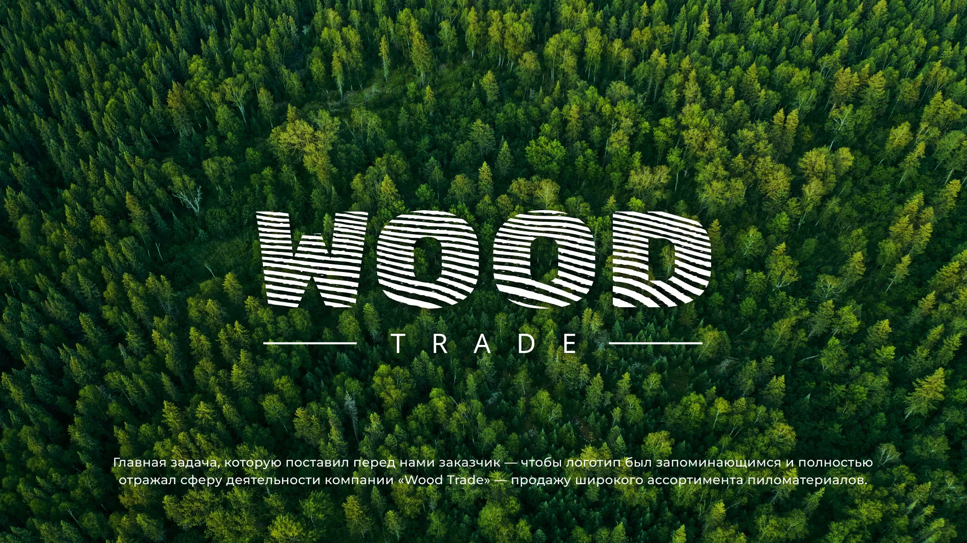 Разработка логотипа для компании «Wood Trade» в Выксе