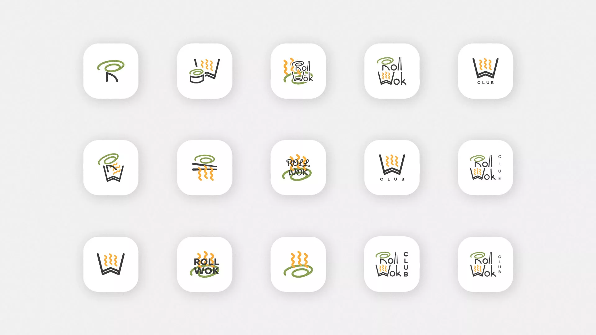 Разработка иконки приложения суши-бара «Roll Wok Club» в Выксе