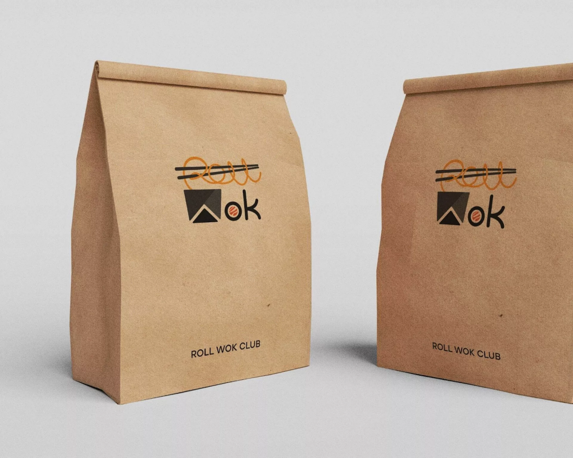 Создание дизайна упаковки суши-бара «Roll Wok Club» в Выксе